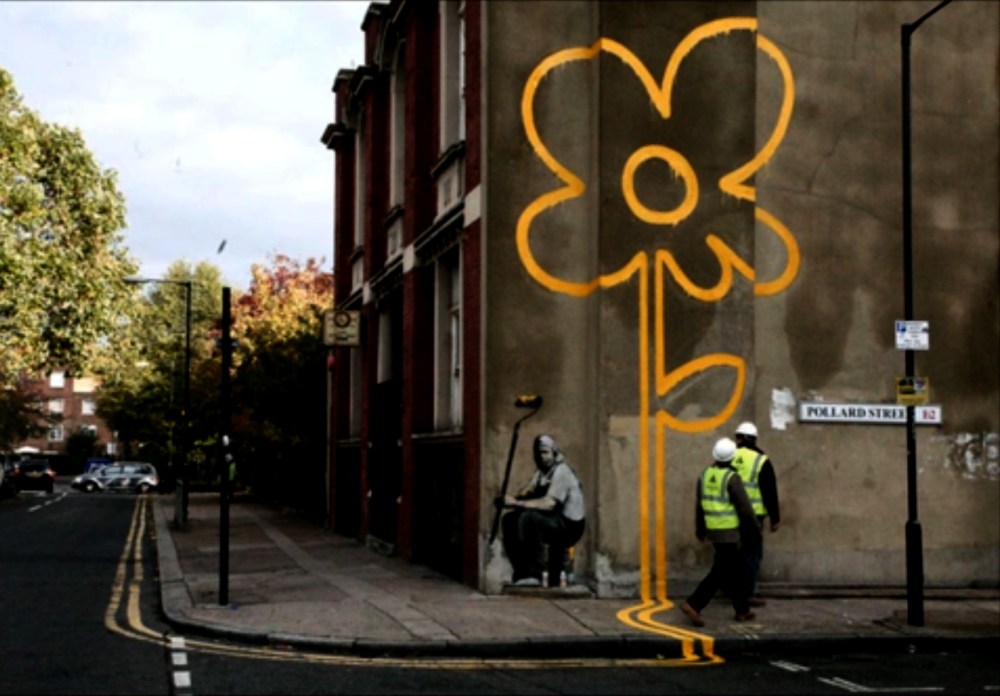 banksy_wallflower