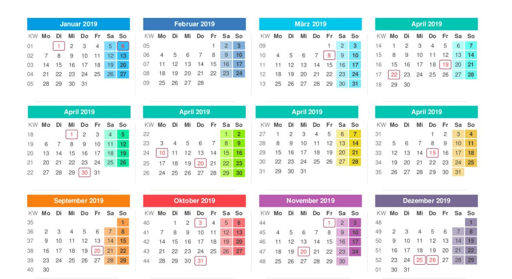 KALENDER 2019